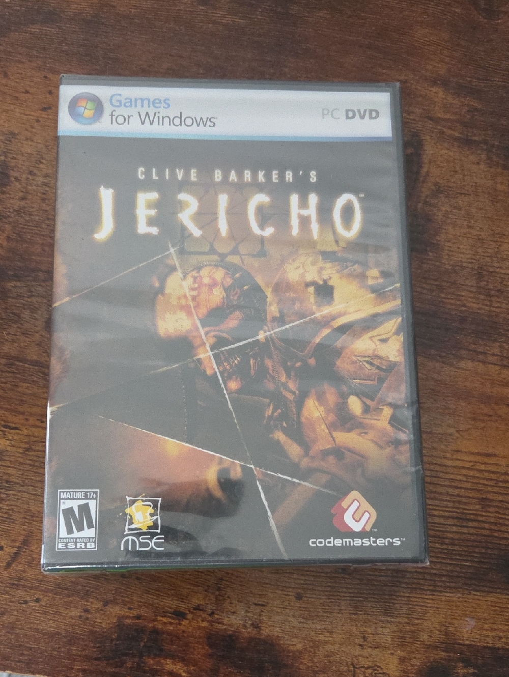 This is a sealed copy of the shooter horror game Clive Bakers PC Jericho